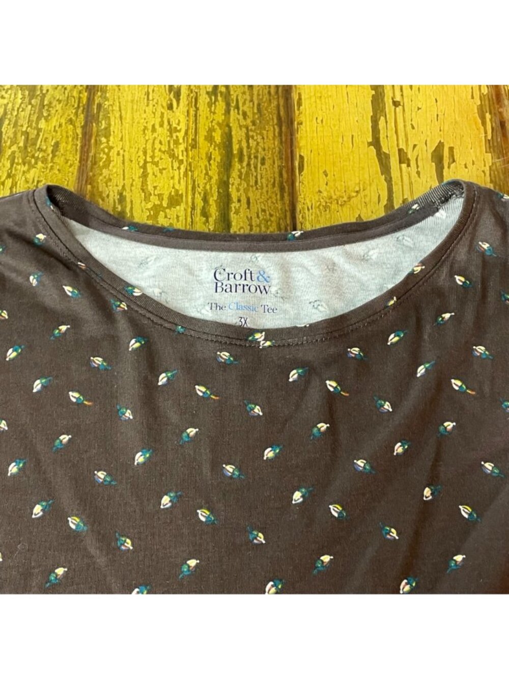Croft & Barrow Classic Tee Acorn Fall Long Sleeve Top Sz 3X Stretch - Picture 4 of 5